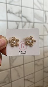 Flor de Cristal com Pérola