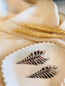 Brinco Folha Maxy Prata