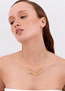 Colar Curto Organoco Imersa Dourado