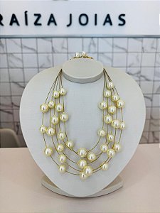 Colar Pérola Camadas