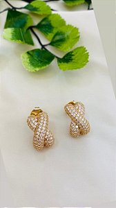 brinco cruzado com zirconia