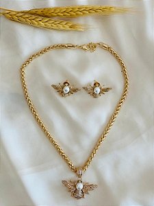 Conjunto Abelha Rainha Cravejda