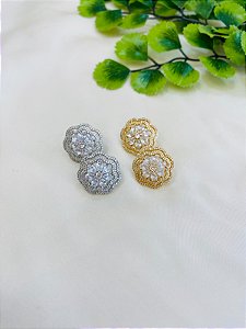 Brinco Cravejado Flor