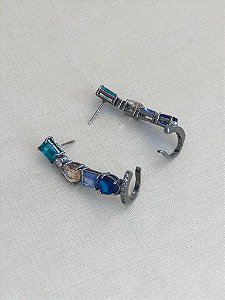 Ear Cuff Quatro Cores Ródio Negro