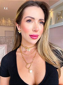 Choker Elos Abelha Dourado