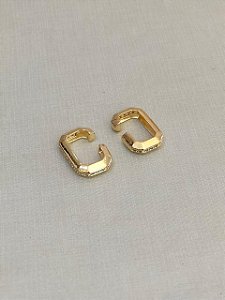 Brinco Ear Hook De Encaixe Dourado Menor