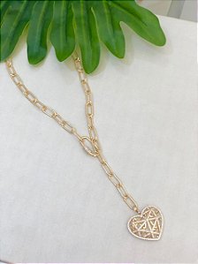 Colar Cartier Com Pingente De Coração Cravejado