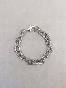 Pulseira Elos Ródio Branco