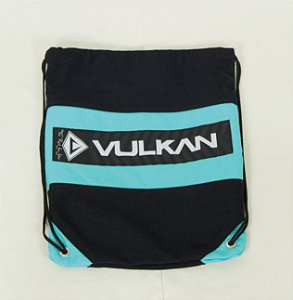 MOCHILA VULKAN GI BAG PRETA COM VERDE ÁGUA