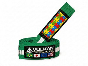 FAIXA VULKAN DE JIU JITSU VERDE COM BRANCO TEA
