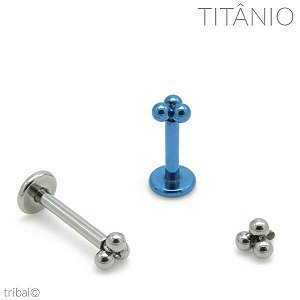 Labret Micro Trinity Titânio