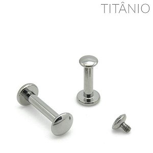 Labret Disco Arredondado Titânio