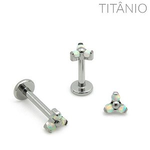 Labret Micro Trinity Opala Titânio