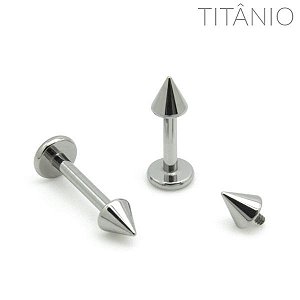 Labret Rosca Interna com Spike Titânio 1.6mm