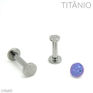 Labret Disco Martelado Titânio 1.6mm