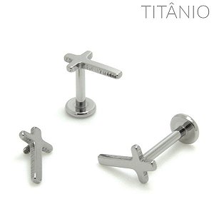 Labret Cruz Titânio 1.6mm