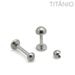 Labret Domo Titânio 1.6mm