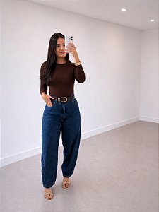 Calça Jeans Ballon Namá Modelagem Ajustada