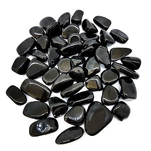 Obsidiana Negra Rolada (Preço Unitário)