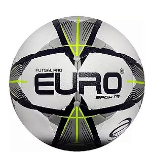 Bola Euro Sports Futsal Pro Cinza-Amarela