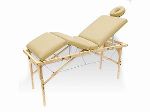 Maca De Massagem Portátil Com Altura Regulável E Orifício Para Fisioterapia E Estética Canopus - Legno bege
