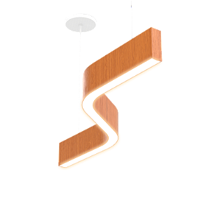 Lustre Madeira Grande Comprido Linear Z Slin 92cm - SNK 03 - Jequetiba - Branco Quente