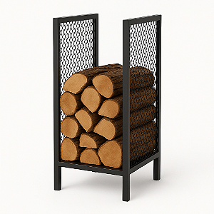 Suporte Porta Lenha Metal 40x75cm - Vertical Organizador