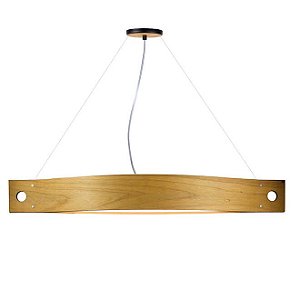 Lustre Pendente em Madeira com LED - 3000K - Horus