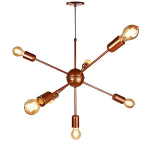 Lustre Pendente para 7 lâmpadas - Sputnik - Bronze