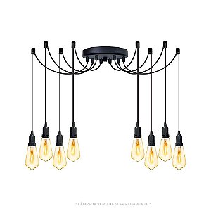 Lustre Aranha com 8 Pendentes de 2 m + soquetes