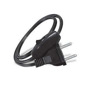 Cordão para Abajur com Interruptor - 1,5 m - PRETO