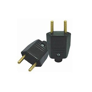 Plug 2 pinos 10A - PRETO