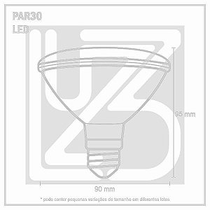 Lâmpada LED PAR 38 - 9,9W - 3000K Bivolt