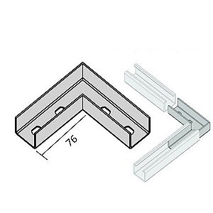 Emenda Interna L - BRANCO - Junção Curva