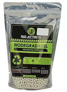 Munição para Airsoft BIO ATTACK BBs 0.25g - 3000 UN