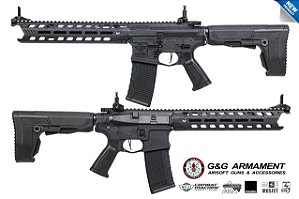 Rifle de Airsoft AEG G&G CM16 PREDATOR  M-LOK Fibra de Nylon Preta Cal .6mm