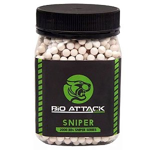 Munição para Airsoft BBs Sniper BIO ATTACK 0.48g 2000UN