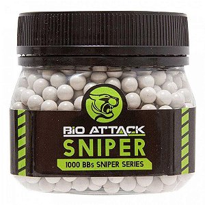 Munição para Airsoft BBs Sniper BIO ATTACK 0.43g 1000UN