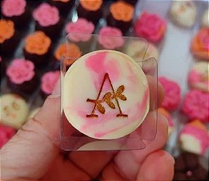 Carimbo para brigadeiro Alfabeto Folhas