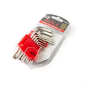 Jogo de chaves allen milímetros Noll® 13 peças - 1,3 a 10 mm