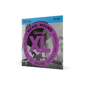 Encordoamento guitarra D'Addario® EXL120-B SuperLight .009 .042 Corda Extra PL009