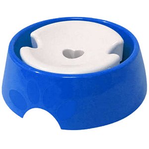 Bebedouro Plástico Pop 1L Furacão Pet para Cães de Pelo Longo Azul