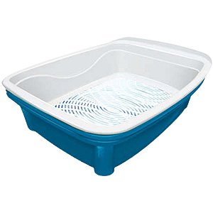 Bandeja Higiênica para Gato Furacão Pet Classic Plus Azul