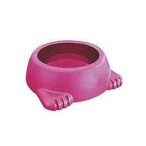 Comedouro Plástico Glamour Furacão Pet Tamanho 1 260 ml Rosa