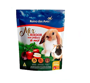 Mistura Reino das Aves - Porquinho da Índia e Mini Coelho Mix Roedor 500g