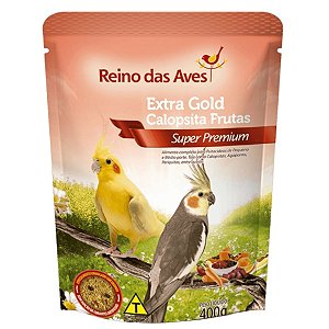 Extrusada Reino das Aves - Extra Gold Calopsita Frutas 400g