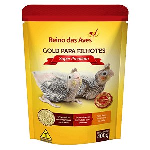 Papa Reino das Aves - Gold Papa Filhotes 400g