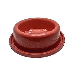 Comedouro de Plástico Anti-Formiga para Gato N1 350ml - Vermelho