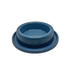 Comedouro de Plástico Anti-Formiga para Gato Ondulado 200ml - Azul
