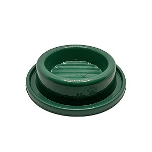 Comedouro de Plástico Anti-Formiga para Gato Ondulado 200ml - Verde